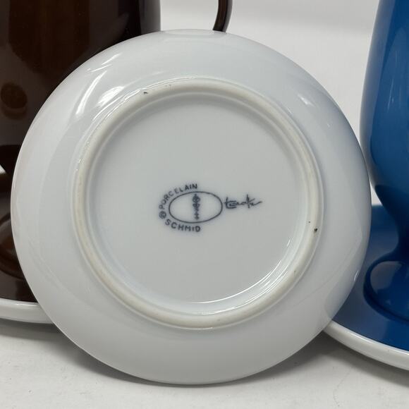 VTG LaGardo Tackett Schmid Espresso Cups Saucers Coffee MCM Atomic Age Artcore - Picture 7 of 13